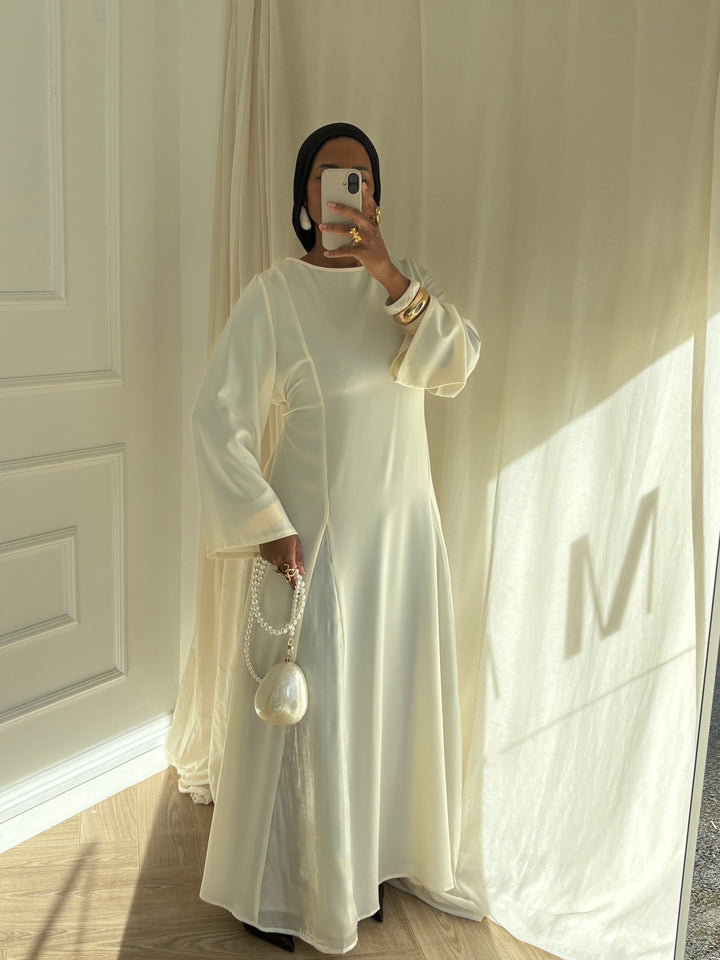 ROBE CINTRÉE OLIVIA ÉCRU