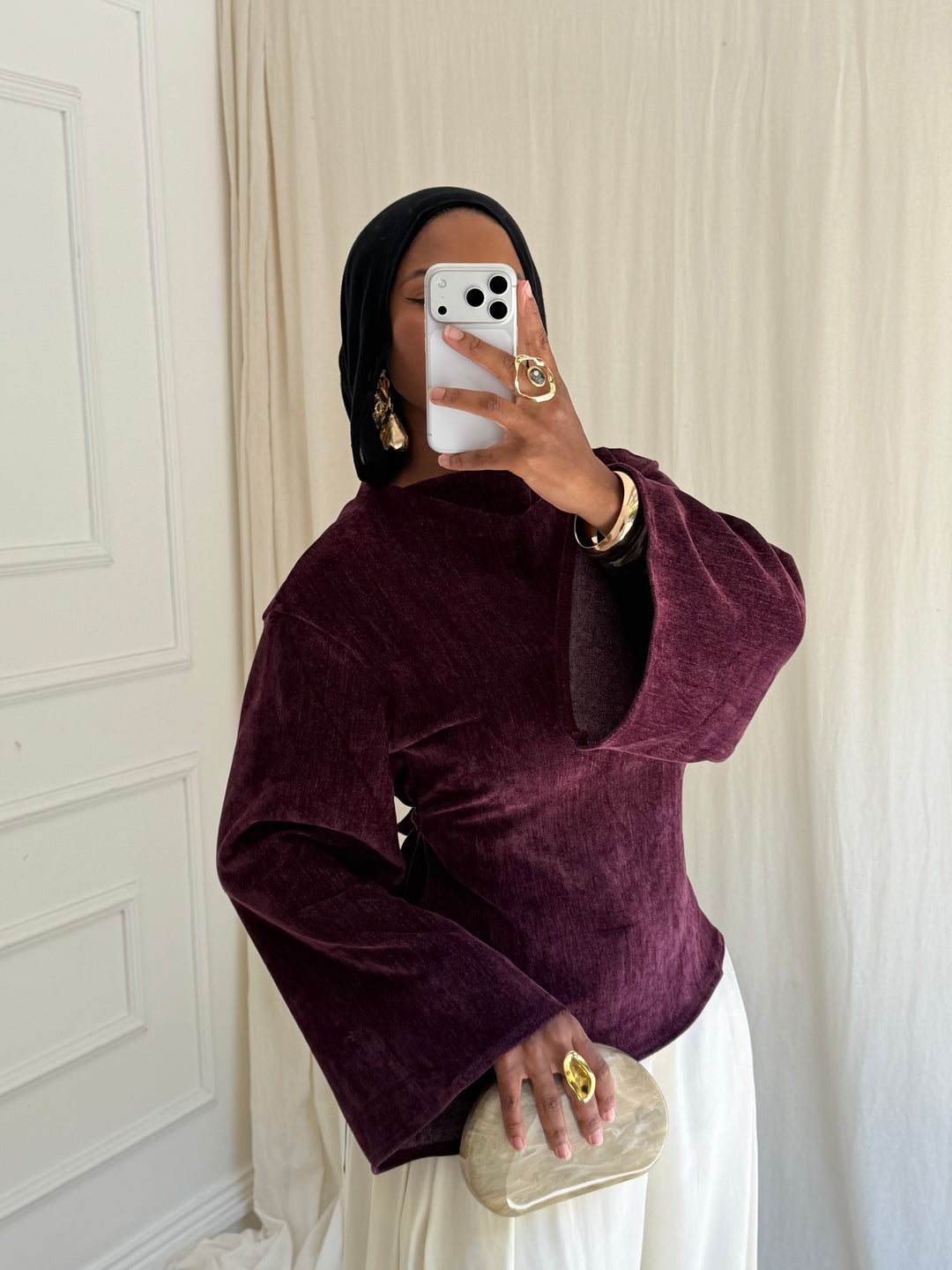TOP STYLE VELOURS PRUNE
