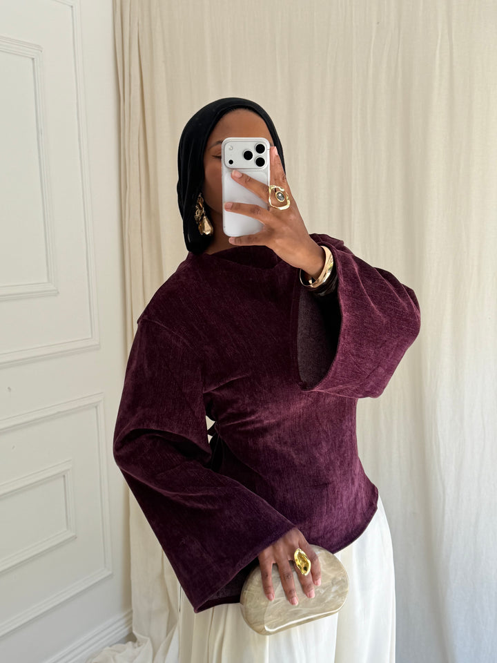 TOP STYLE VELOURS PRUNE
