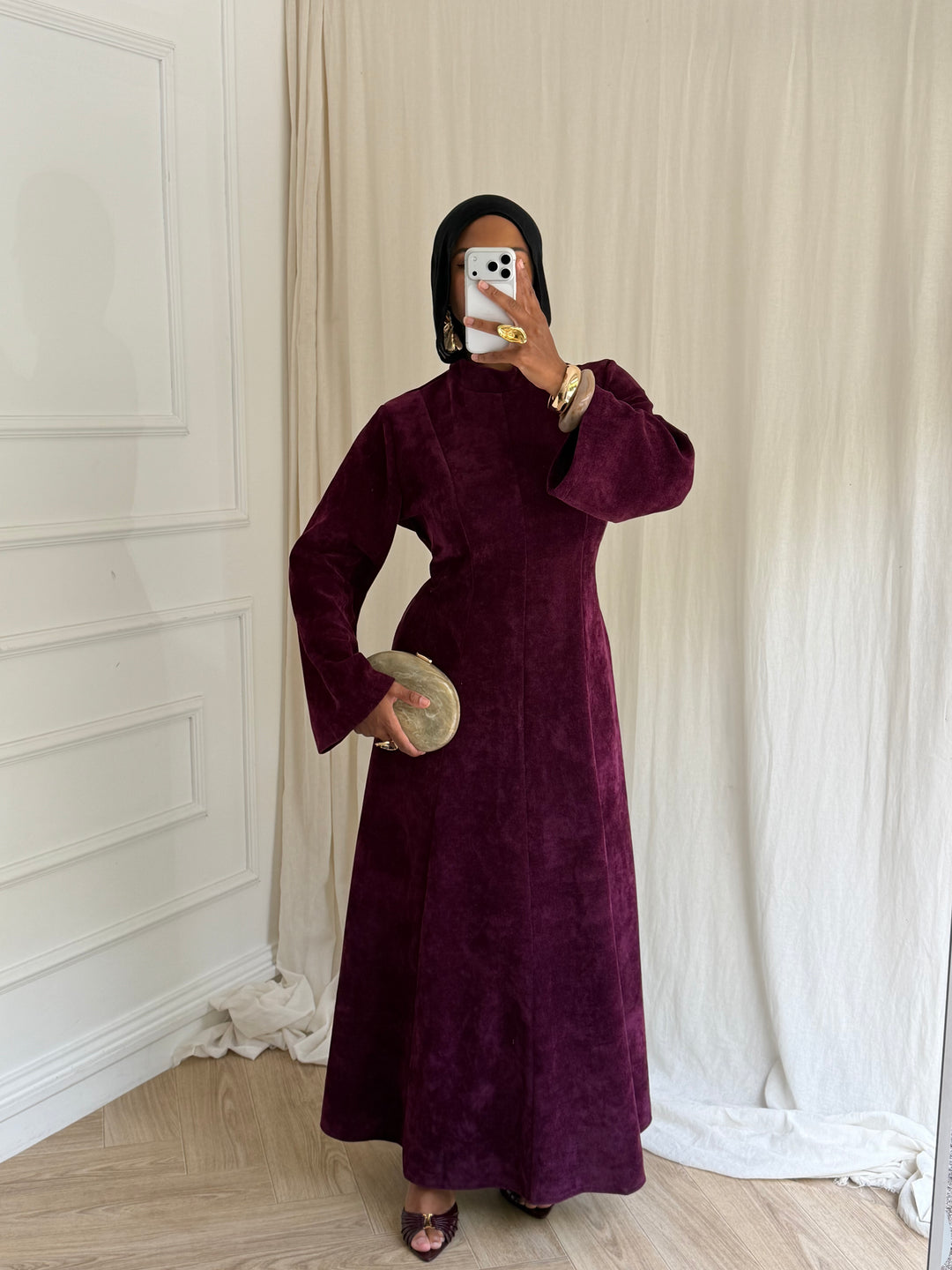 ROBE STYLE VELOURS PRUNE