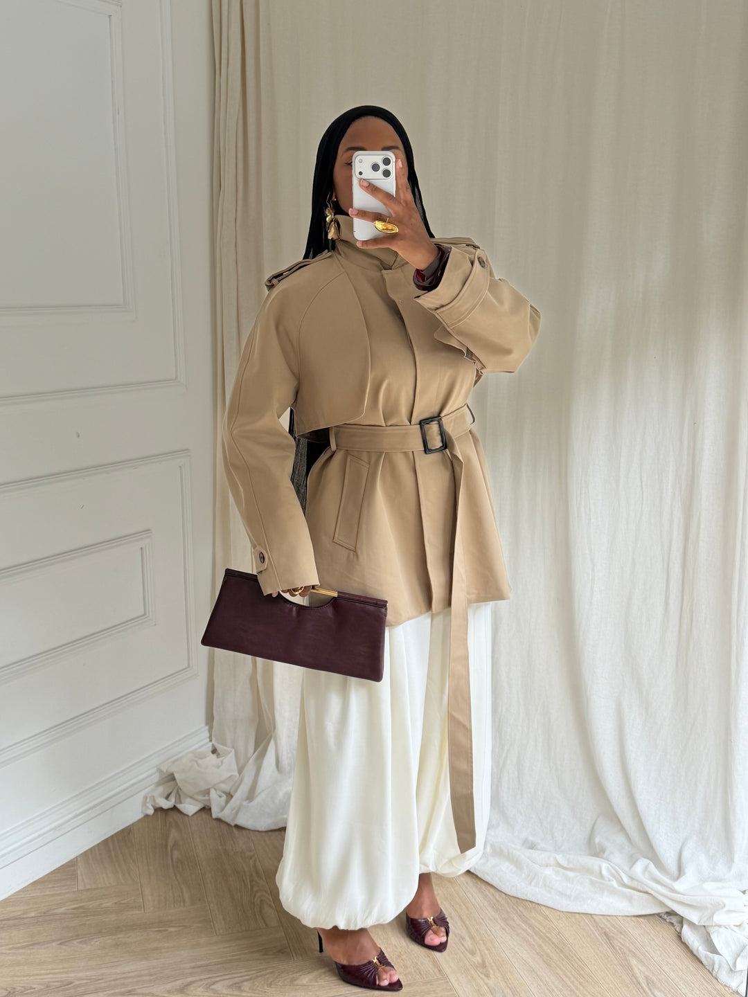 TRENCH COURT LUXURY CAMEL