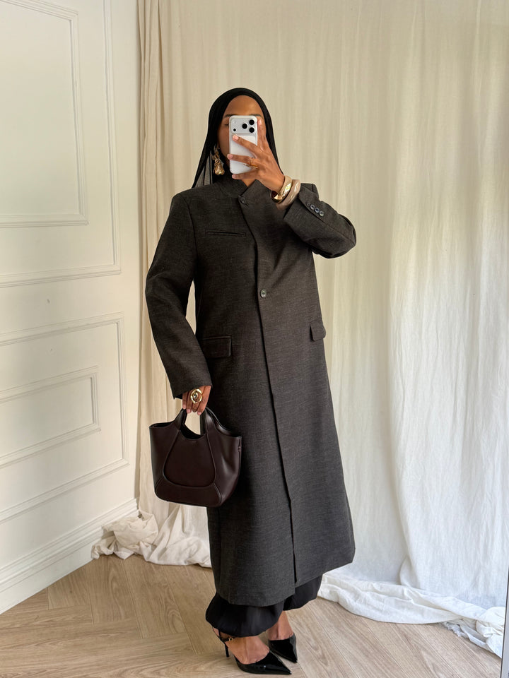 COAT LONG PREMIUM GRIS FONCÉ
