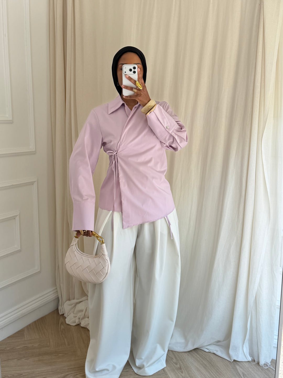 BLOUSE CROISÉ MAUVE