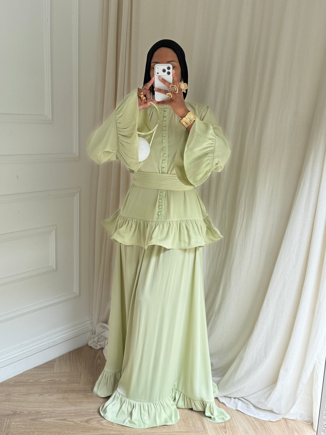 ENSEMBLE DAYAN LUXE VERT D’EAU