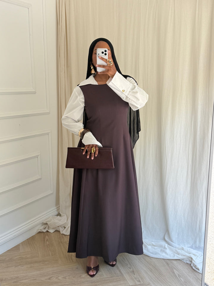 ROBE TAILLEUR PRUNE