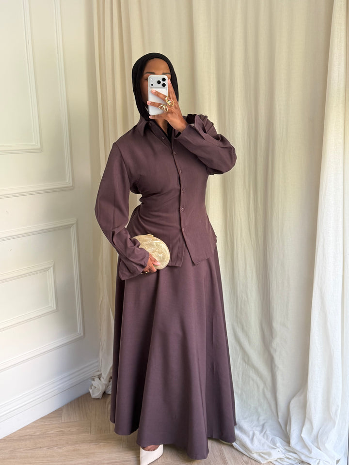 ENSEMBLE VELA AUBERGINE