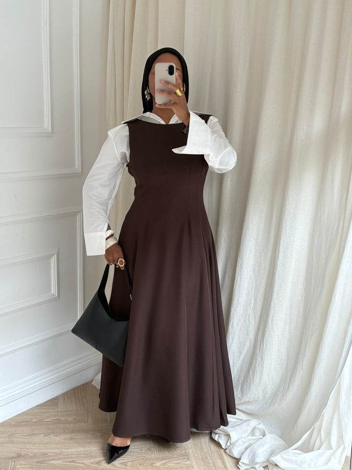 ROBE TAILLEUR MARRON