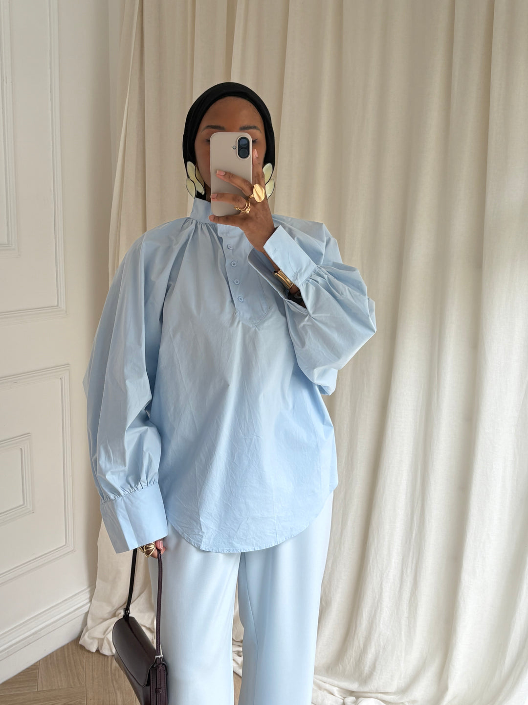 BLOUSE MIREILLE BLEU CIEL