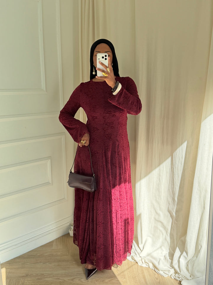 ROBE ODETTE BORDEAUX