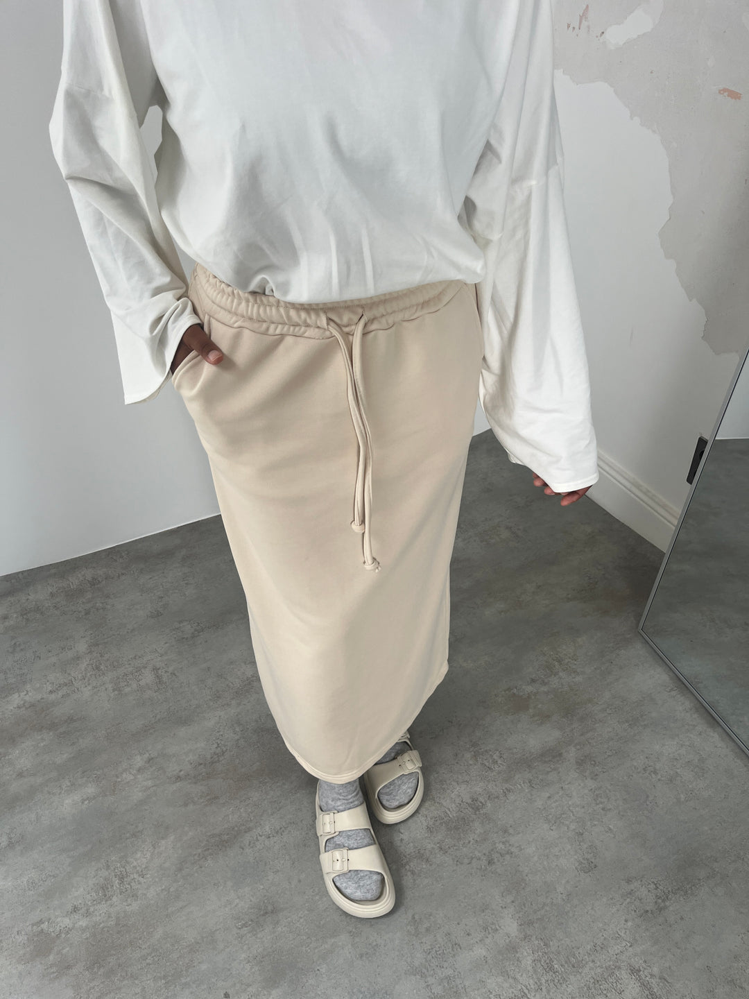 JUPE JOGGING BEIGE