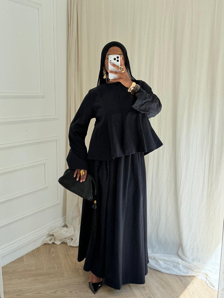ENSEMBLE JUPE COTON NOIR
