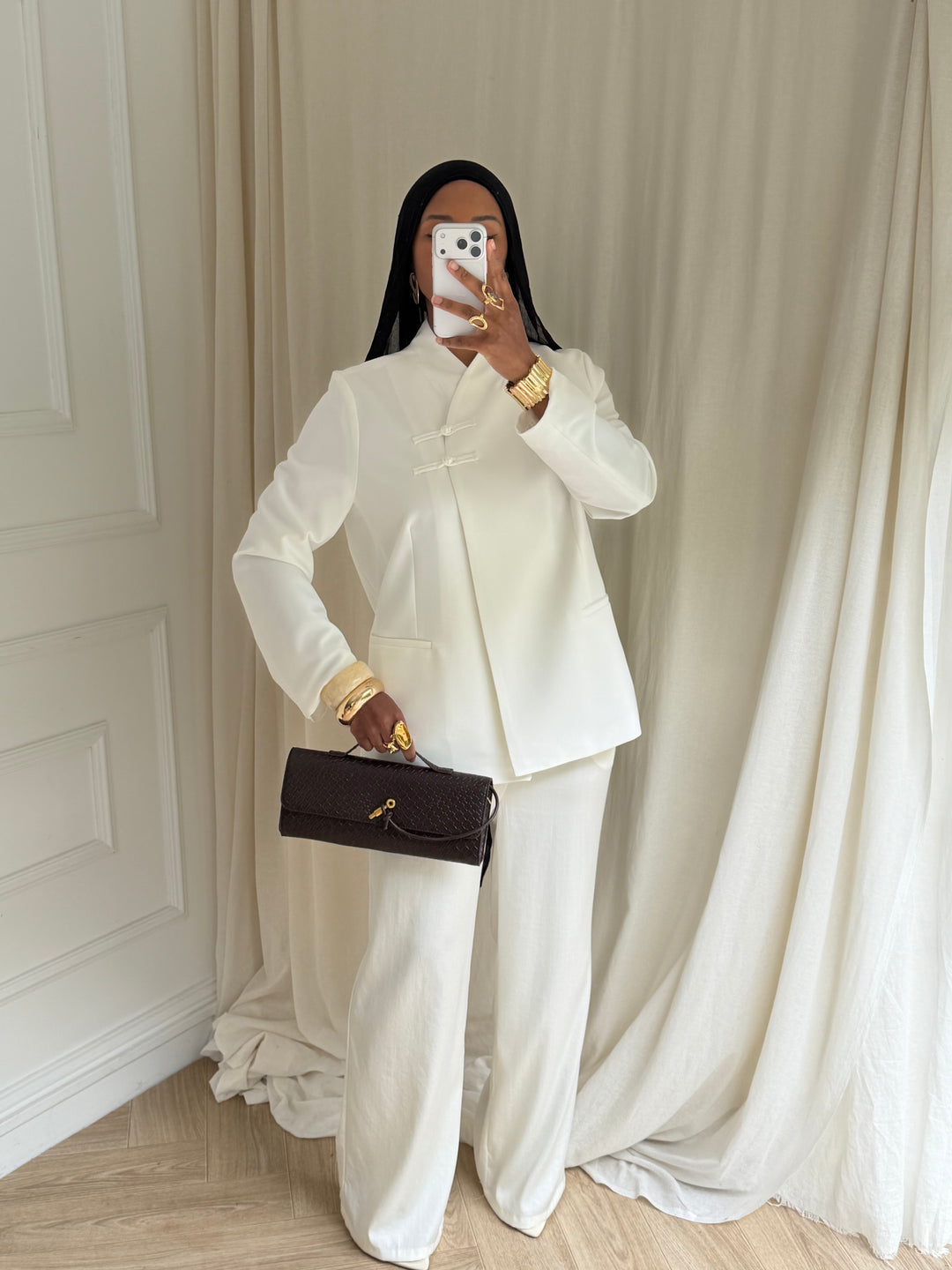 BLAZER CHINEZ BLANC