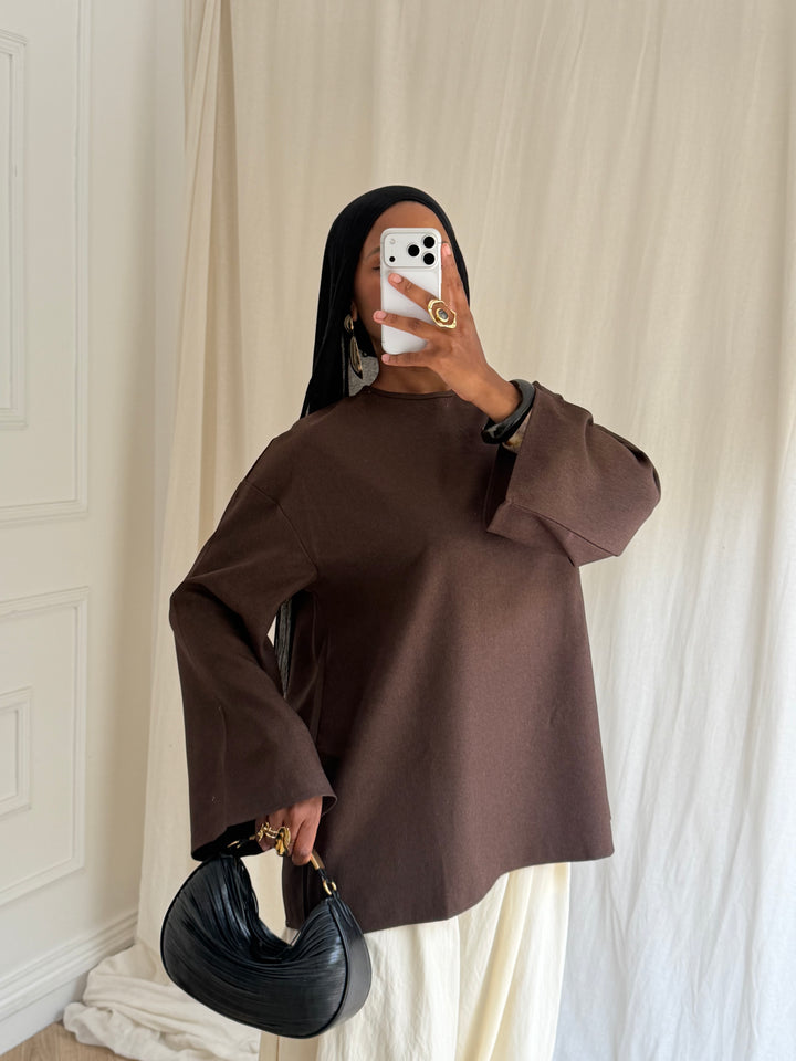 TOP ESSENTIEL MARRON