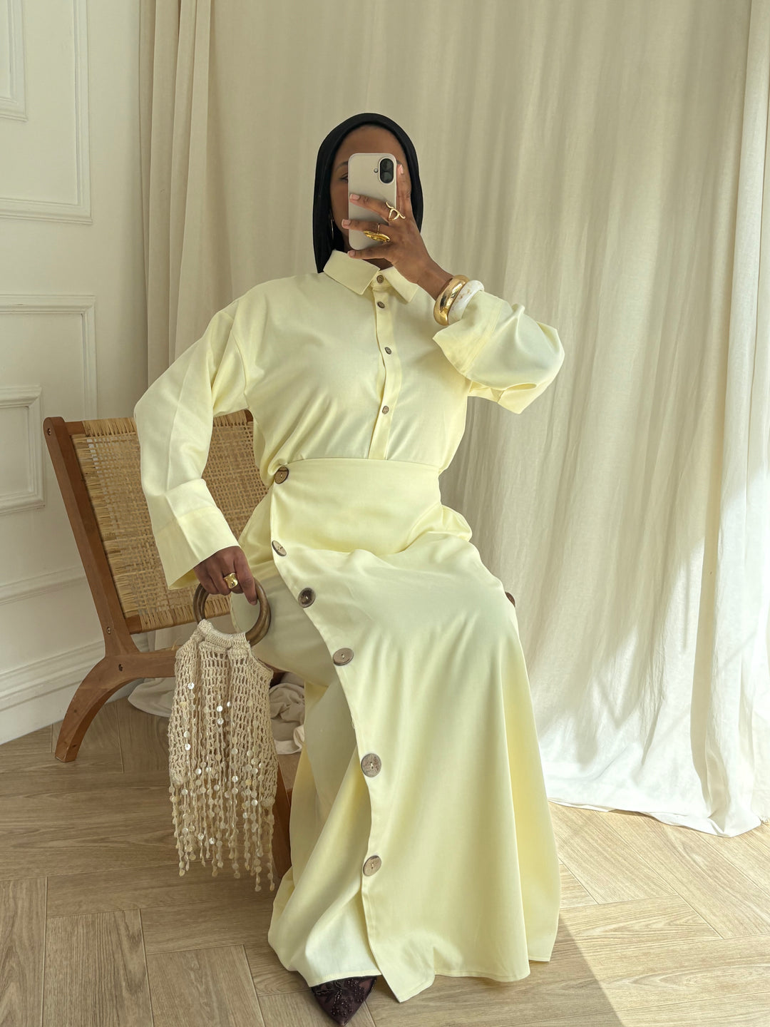 ENSEMBLE BOUTONS JAUNE