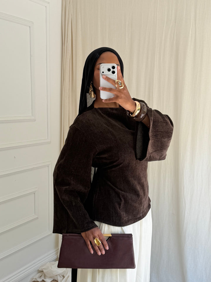 TOP STYLE VELOURS MARRON