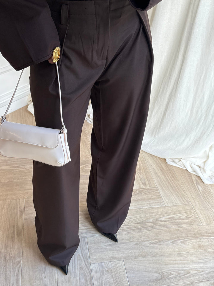 PANTALON LARGE MANA MARRON