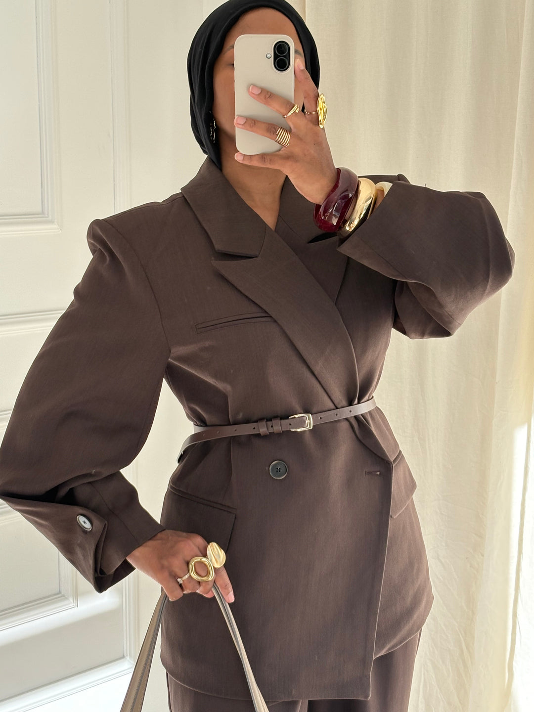 BLAZER ESSENTIAL PREMIUM MARRON FONCÉ