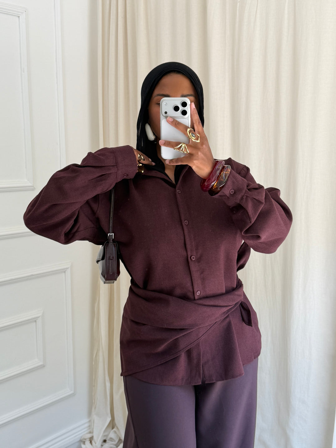 BLOUSE VALENTINA BUNGUNDY