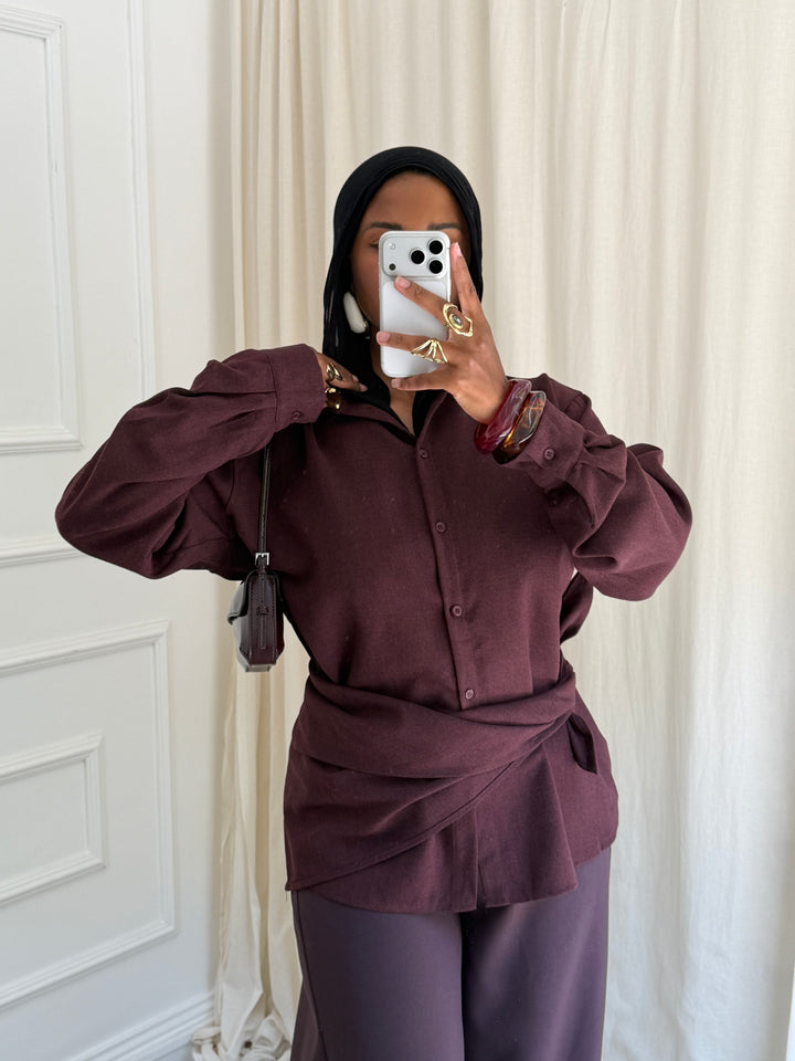BLOUSE VALENTINA BUNGUNDY