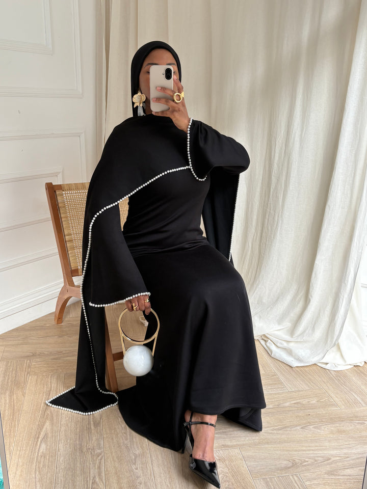ROBE CAPSULE PERLE( qualité PREMIUM) NOIRE