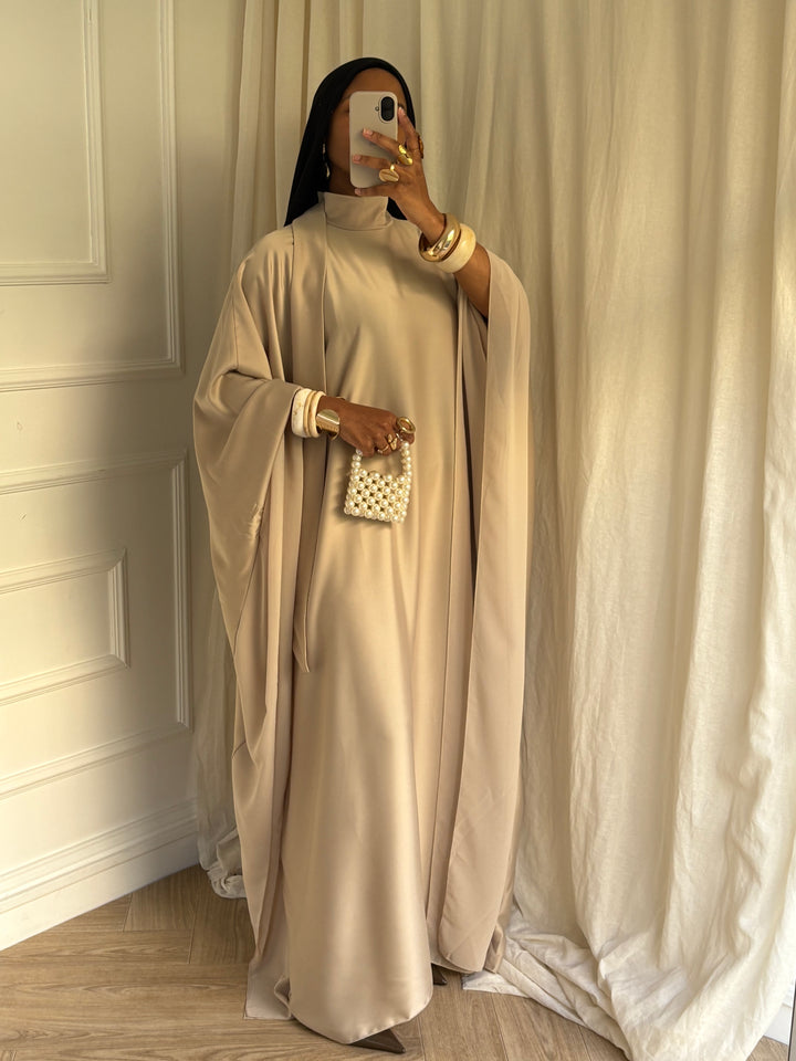 ABAYA SATIN BEIGE