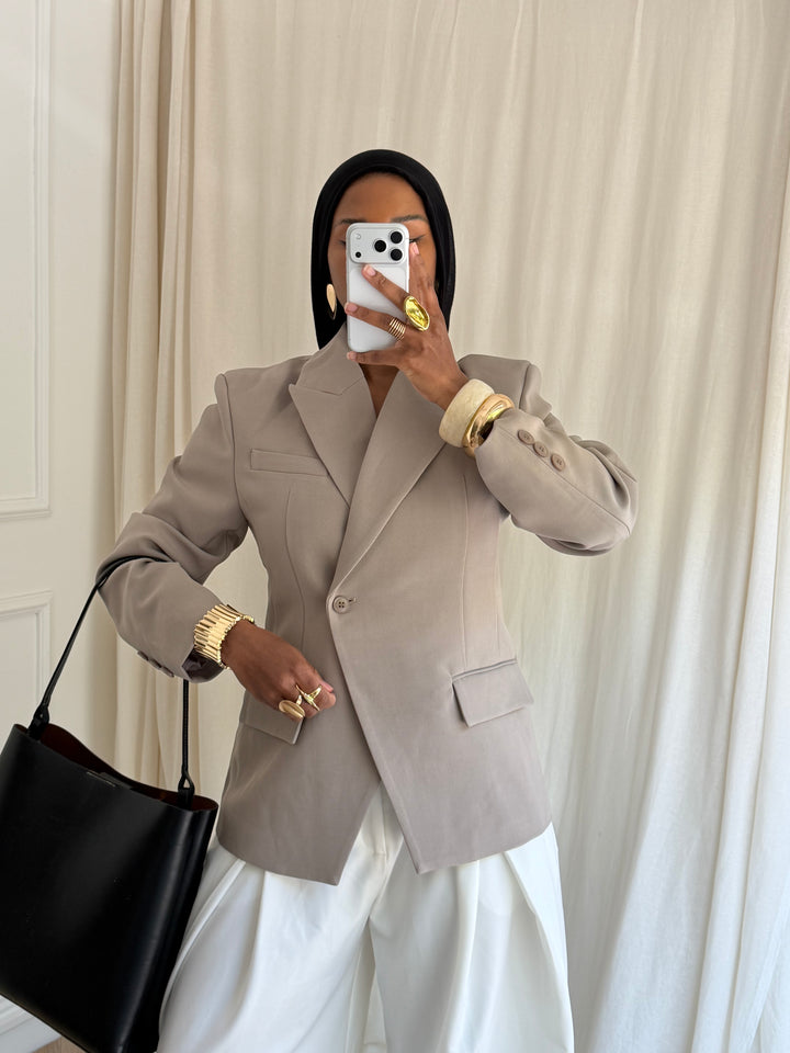 BLAZER SCUPTURAL TAUPE