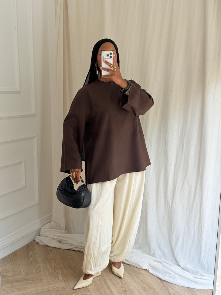 TOP ESSENTIEL MARRON