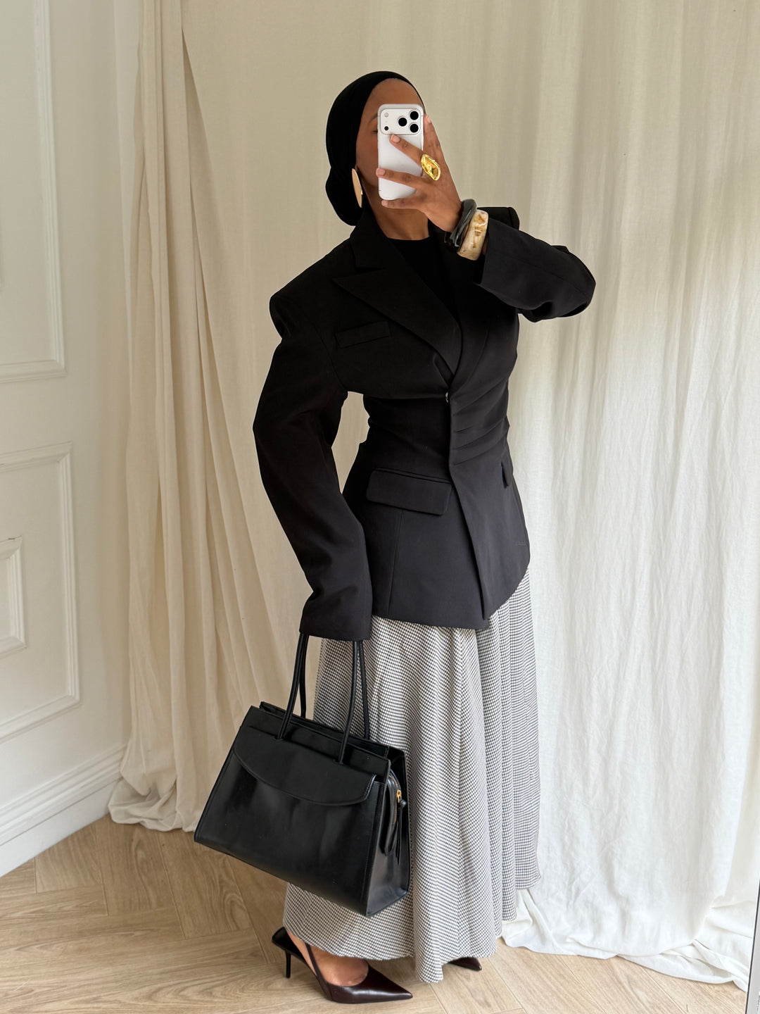 JUPE LONGUE VICHY PREMIUM