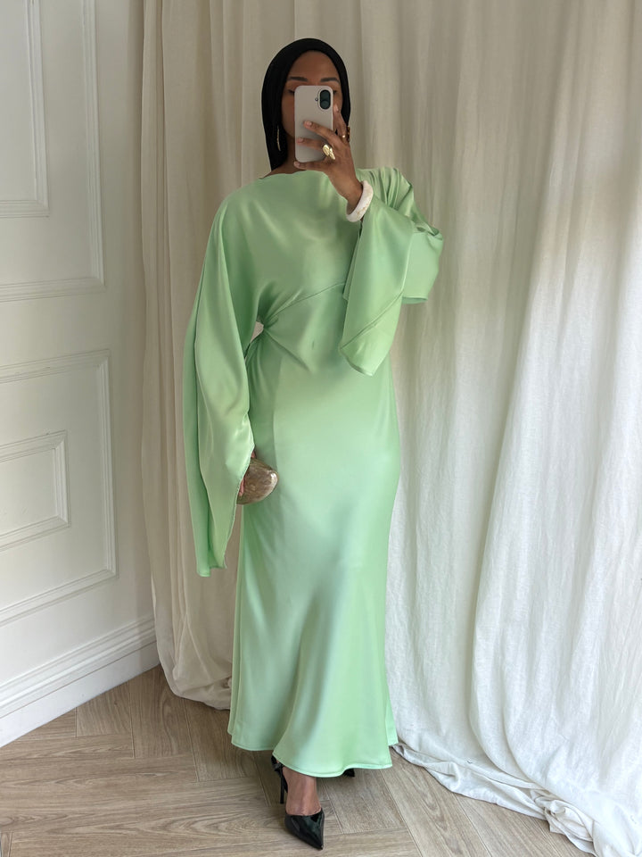 DRESS AYNA VERT PASTEL