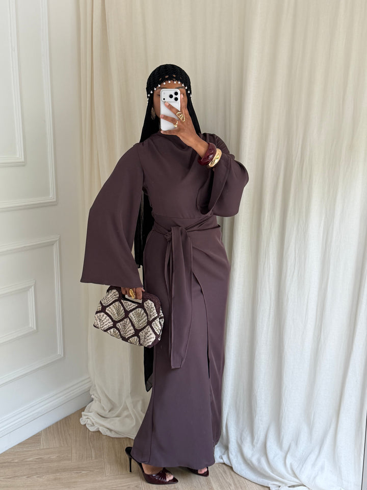 ROBE AKILA AUBERGINE