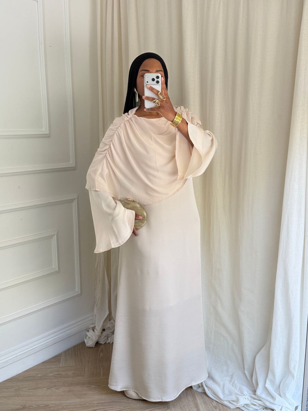 ROBE ÉLYA CAPE CRÈME