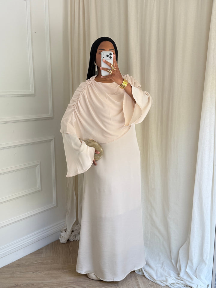 ROBE ÉLYA CAPE CRÈME