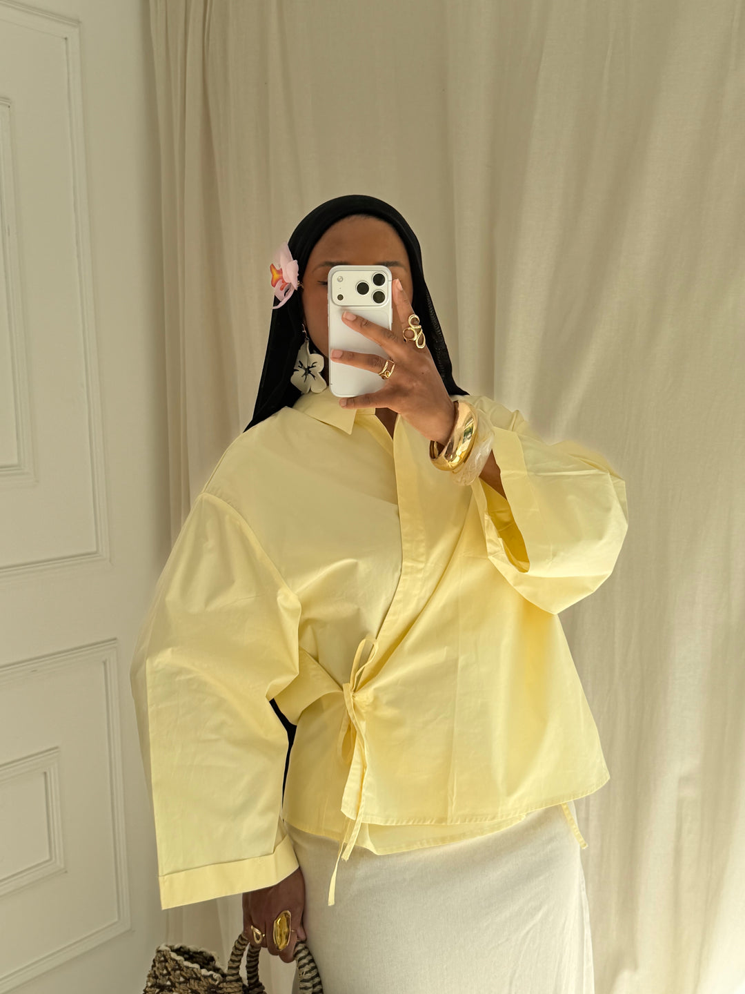 BLOUSE CROISÉ JAUNE