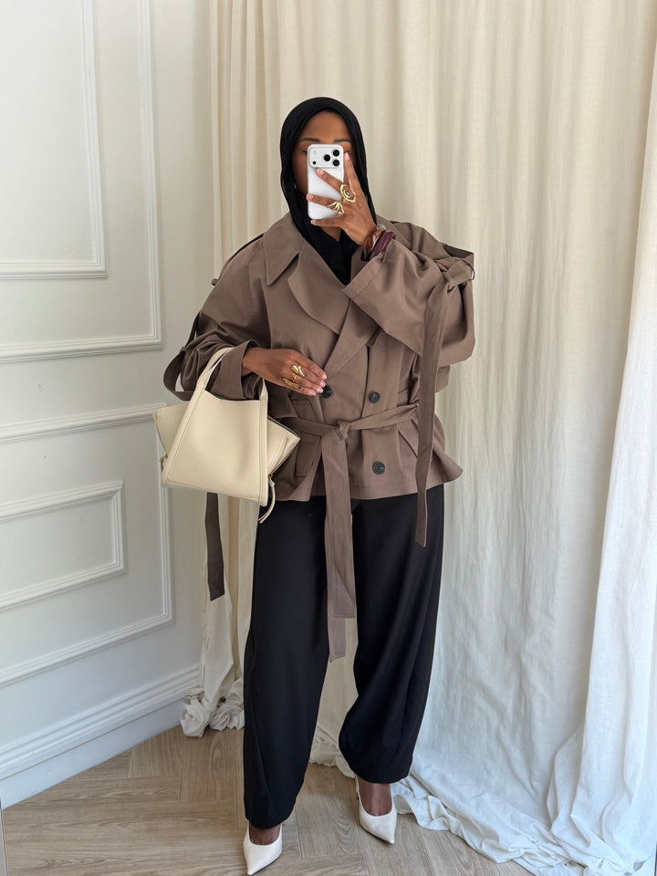 TRENCH COURT EYDA TAUPE
