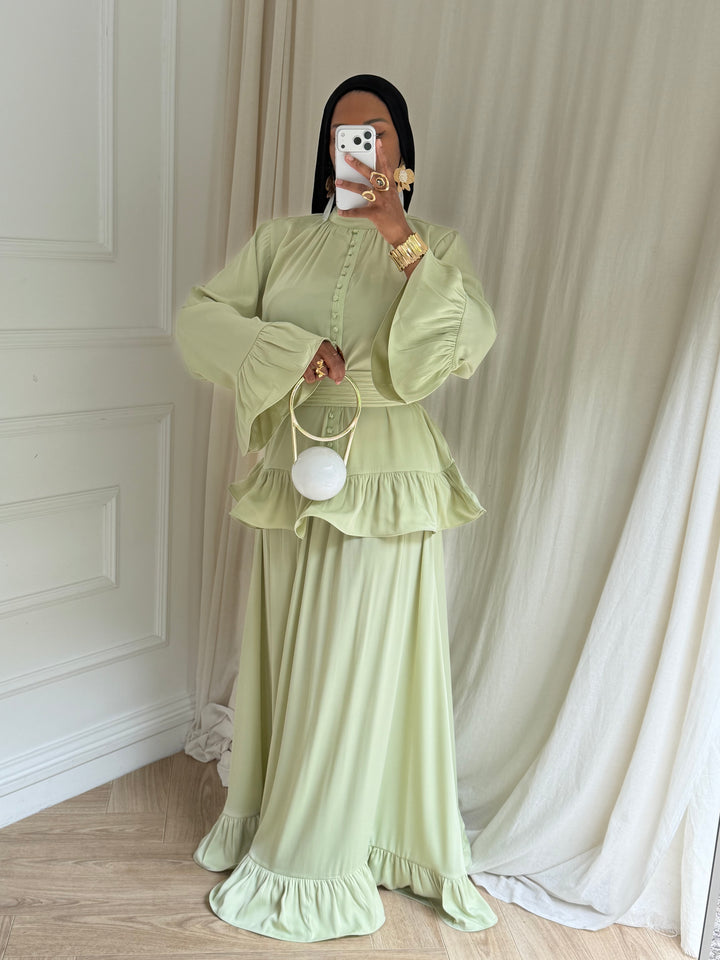 ENSEMBLE DAYAN LUXE VERT D’EAU
