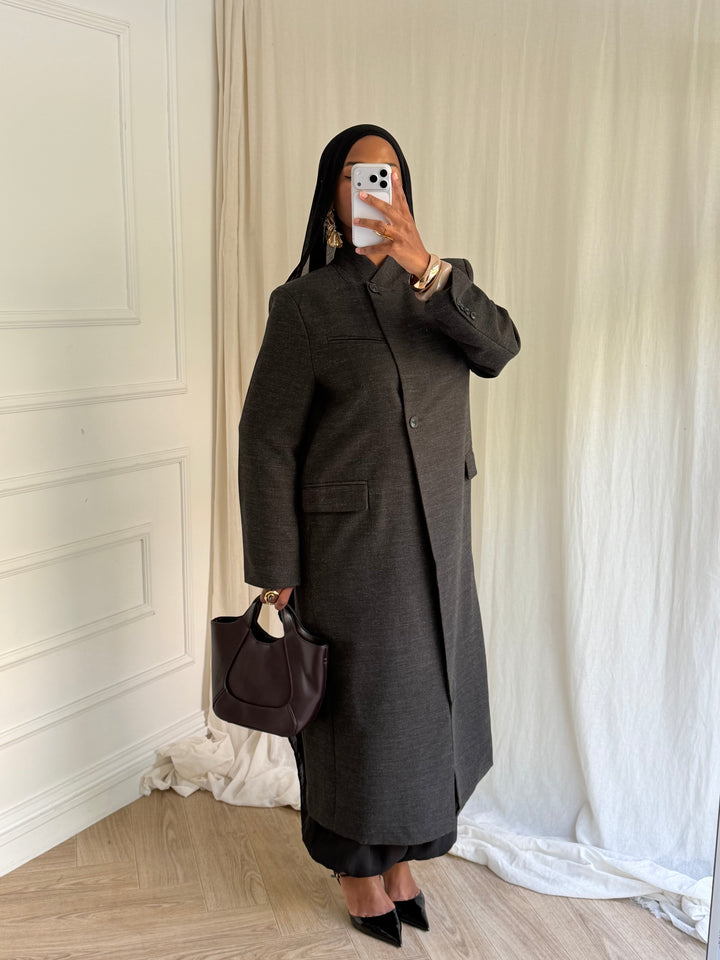 COAT LONG PREMIUM GRIS FONCÉ