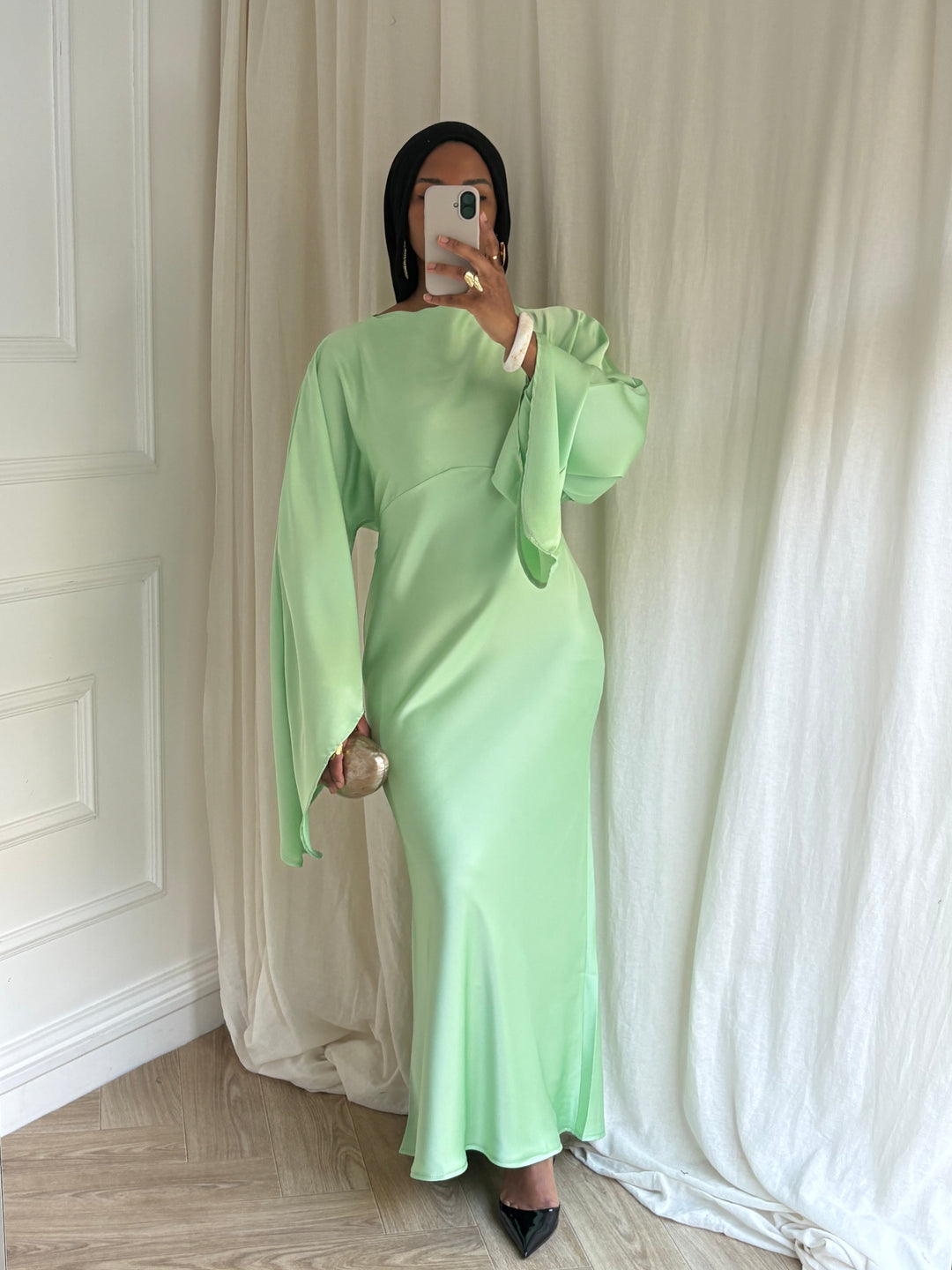 DRESS AYNA VERT PASTEL
