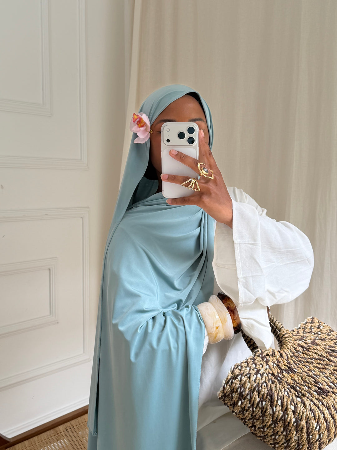 MAXI HIJAB JERSEY LIQUID TURQUOISE