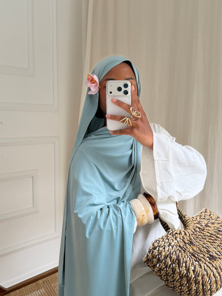 MAXI HIJAB JERSEY LIQUID TURQUOISE