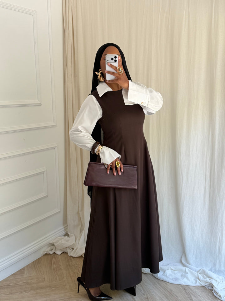ROBE TAILLEUR MARRON
